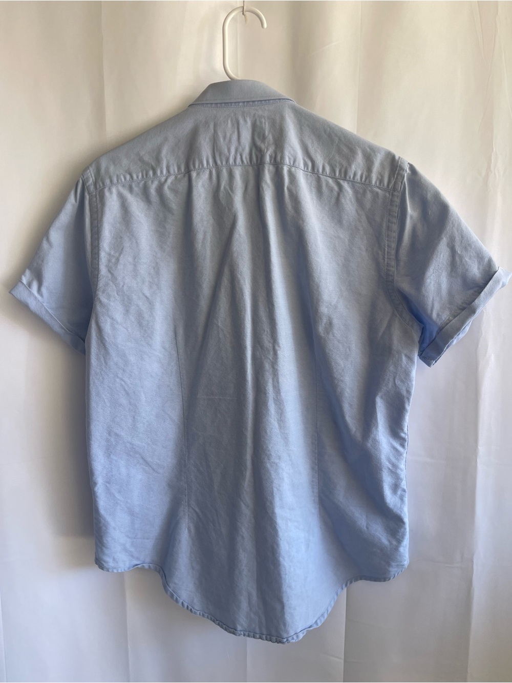Zara Men's Short-Sleeve Button-Down Shirt in Light Blue - Picture 5 of 6